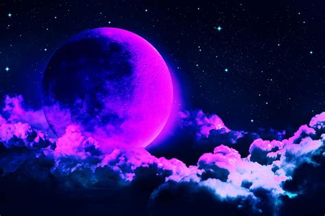 Gorean Moons With Purple Background