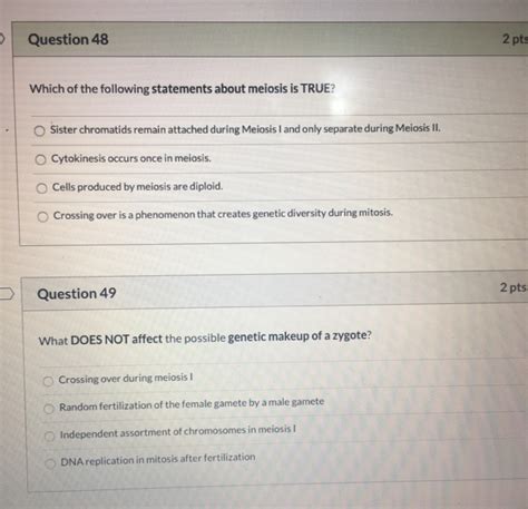 Solved Question Pts Which Of The Following Statements Chegg Com