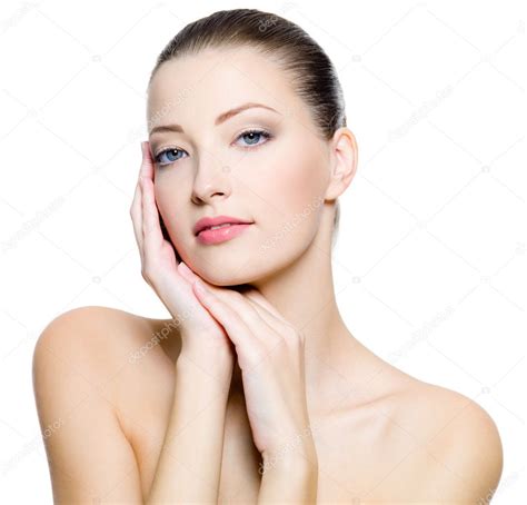 Beautiful Woman With Clean Skin Of The Face Stock Photo By ©valuavitaly