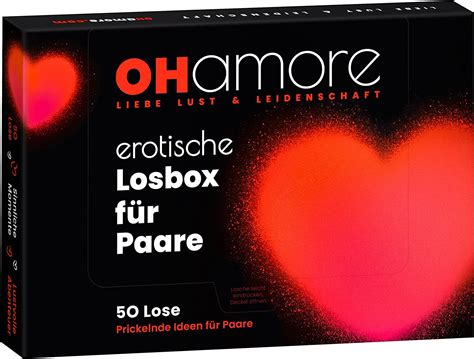 amazon de erotische losbox für paare geschenk für männer und frauen 50 ideen für spiel