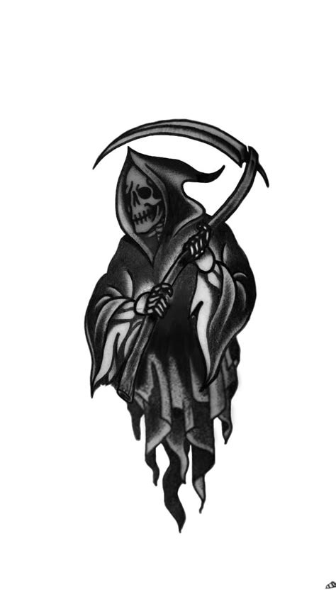 grim reaper cartoon drawing