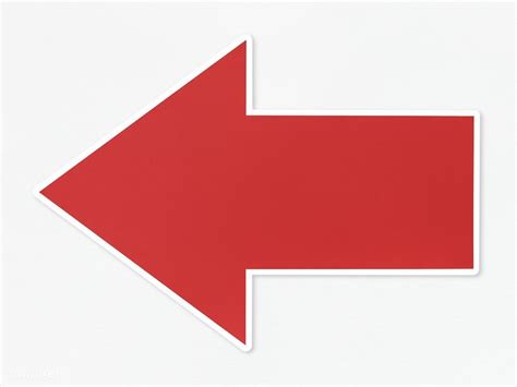 Red Arrow Pointing To The Left Premium Image By Red