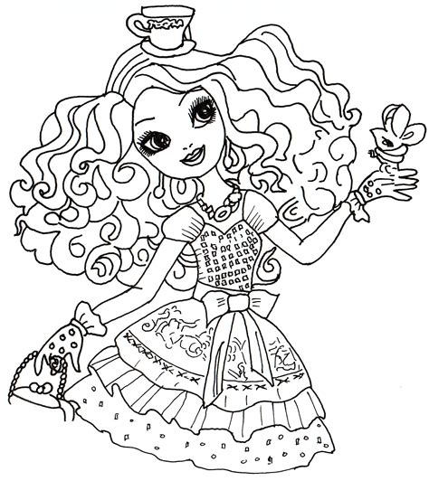 Free Printable Ever After High Coloring Pages Madeline Hatter Ever