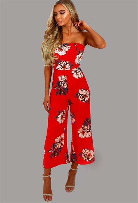 flyepniy 2017 new summer rompers womens jumpsuit strapless floral print sexy jumpsuits female