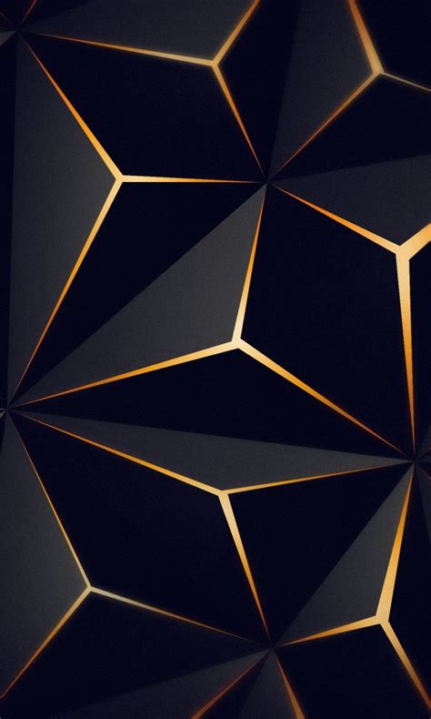 Triangle Solid Black Gold 4k Hd Abstract Wallpapers Hd Wallpapers