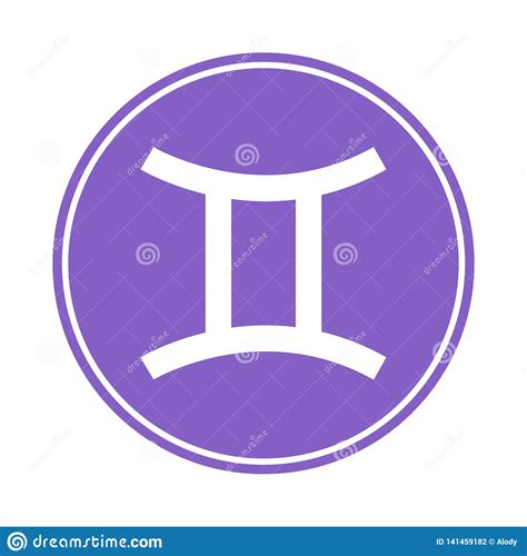 Gemini Icon Vector Astrological Horoscope Sign Zodiac Symbol Air