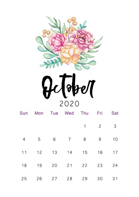 October 2020 Calendar Wallpapers Wallpaper Cave