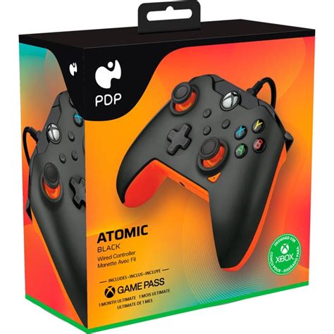 Pdp Wired Controller Atomic Black Gamepad Schwarzorange Für Xbox