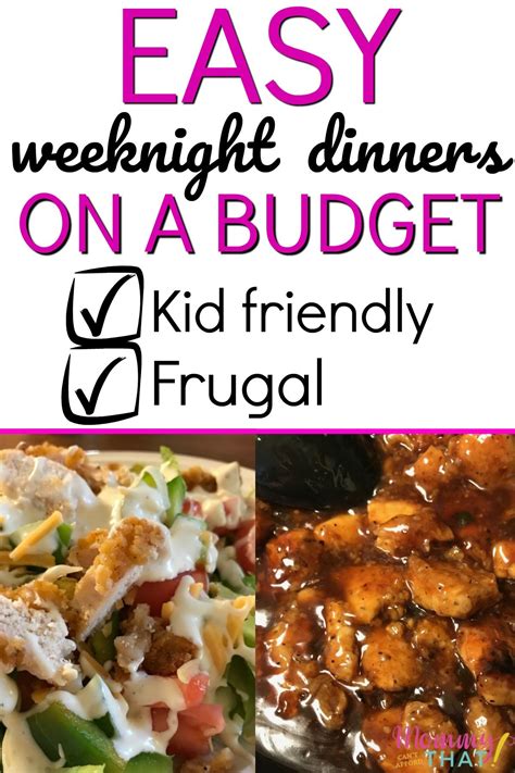 $100 Weekly Meal Plan For Family Of 5 | Easy cheap dinner ...