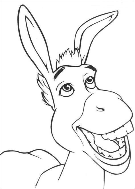 Cartoon Character Coloring Pages Shrek And Donkey