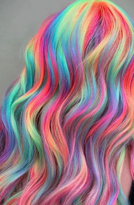 15 Cool Rainbow Hair Color Ideas For Festival Goers Rainbow Hair