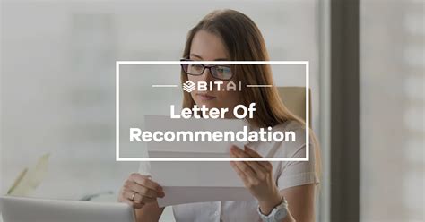 Letter Of Recommendation Template Bitai