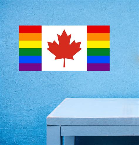 bisexual canadian flag lgbtq poster print gay pride rights etsy