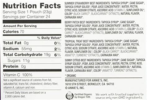 34 Annies Fruit Snacks Nutrition Label Labels Design Ideas 2020