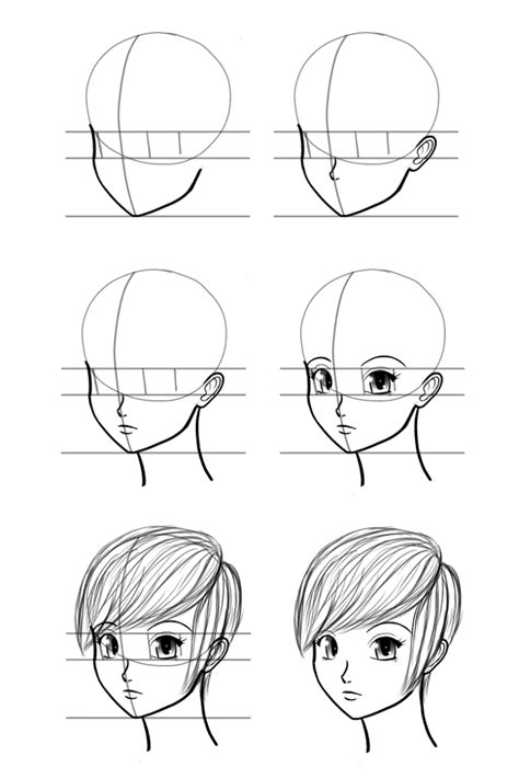 How To Draw Faces Anime Face Drawing Face Drawing Guided Drawing