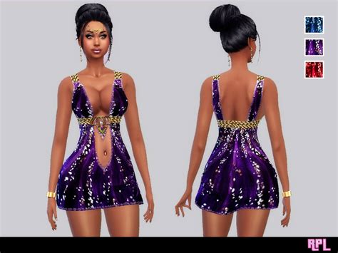 Purple Sparkling Dress The Sims 4 Catalog
