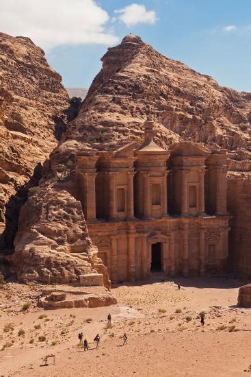 Ruins Of Ad Deir Monastery At Ancient Nabatean City Of Petra Wadi Musa