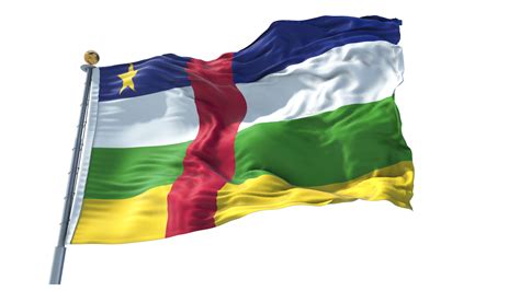 Central African Republic Waving Flag Png 12286934 Png