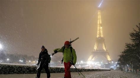 Eiffel Tower Closed As Paris Is Hit By Huge Snowfall World News Sky