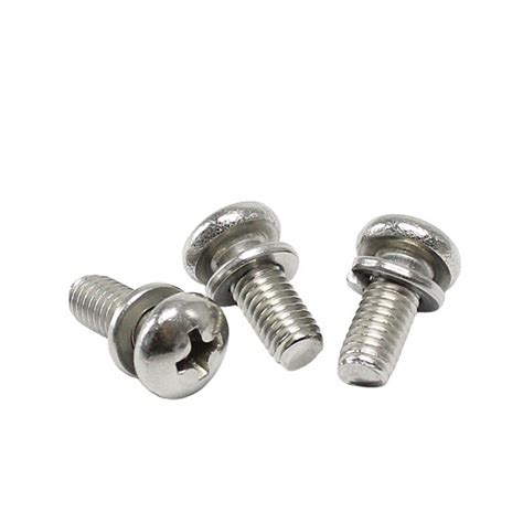 Machine Screws With Spring Washer Combine Pack of 100 - WKOOA