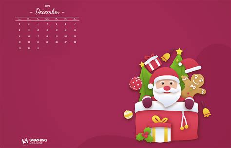 Beautiful Wallpaper December 2019 Calendar Christmas Theme Pictures