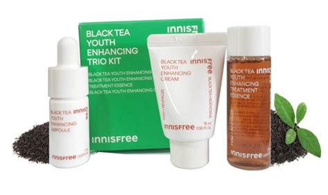 Innisfree Black Tea Youth Enhancing Trio Kit Korea Cosmetics Bn