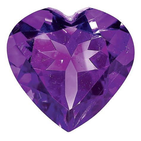 Amethyst Purple February Gemstone 5mm Heart Faceted
