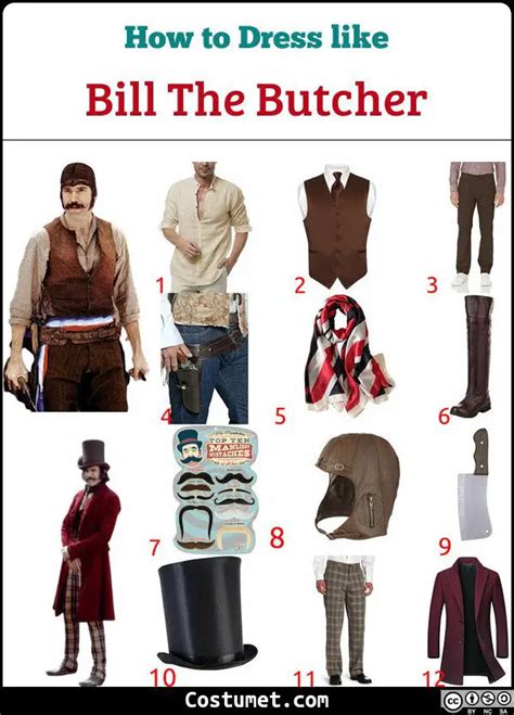 Bill The Butcher Gangs Of New York Costume For Cosplay And Halloween