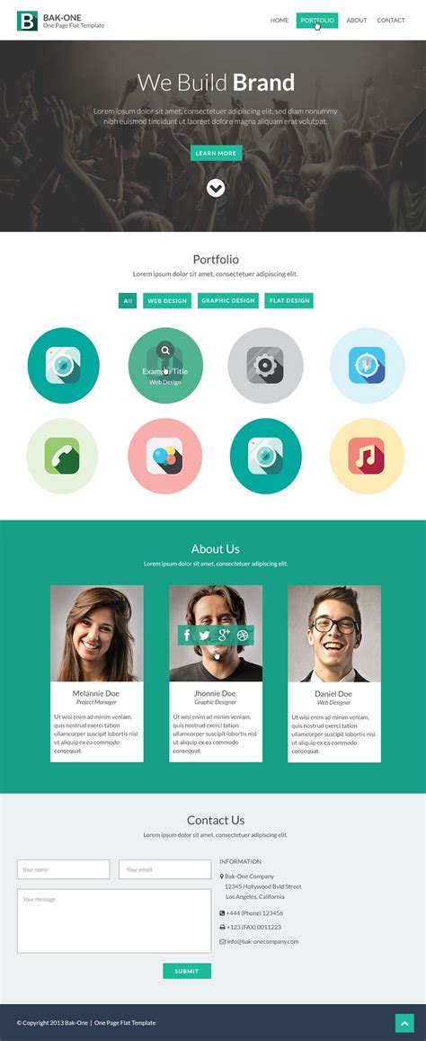 Find & download the most popular web templates psd on freepik free for commercial use high quality images made for creative projects. Free Flat Style Single Page Website Design Template HTML ...
