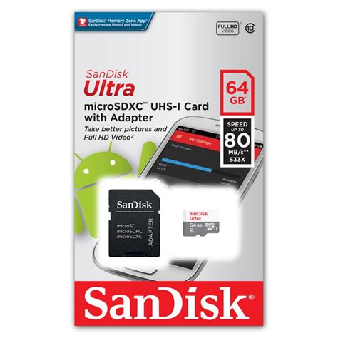 Memoria Micro Sd Ultra 64 Gb Sandisk