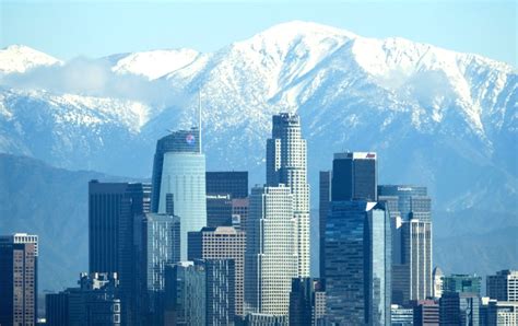 Us Los Angeles Snow Capped Mountains