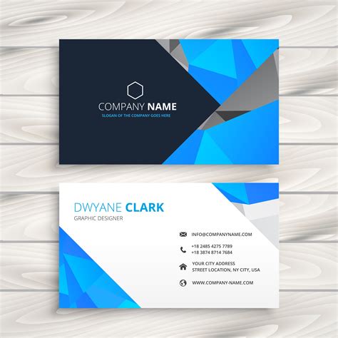 Blue Abstract Business Card Template Vector Design Illustration