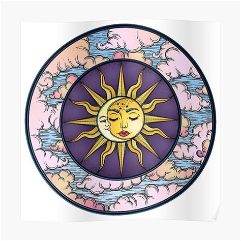 Moon And Sun Poster By Sapphiretomoe Redbubble