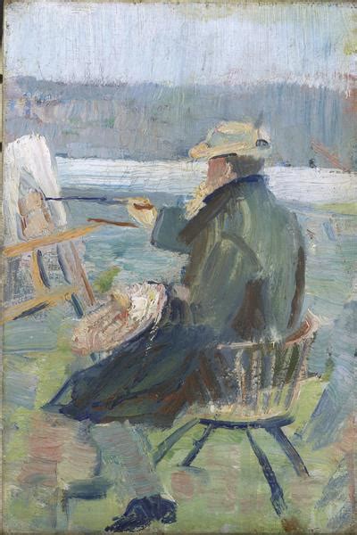 Christian Krohg At The Easel 1885 1890 Oda Krohg