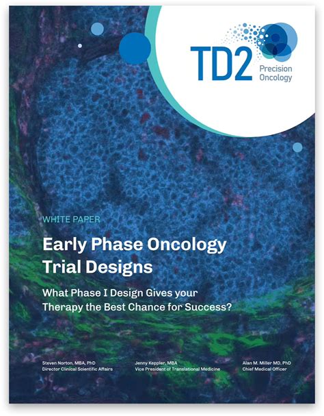 Early Phase Oncology Trial Designs Td2 Precision Oncology