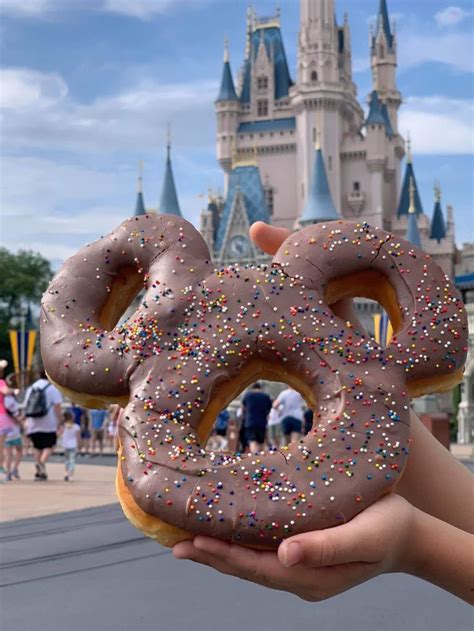 New Mickey Celebration Donut At Magic Kingdom Chip And Company Disneyland Food Disney World