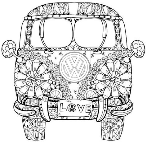 Mandala Volkswagen Bus Coloring Page