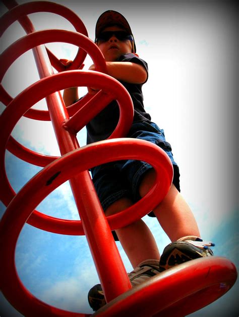 Red Corkscrew Climber Playground Thingy Cathedral Square P Flickr