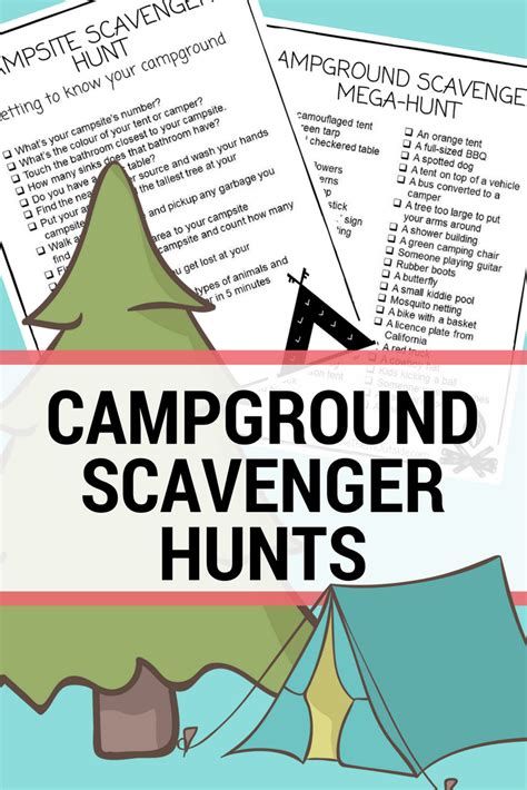 Camping Scavenger Hunt Printable For Kids Free Download ⋆ Take Them