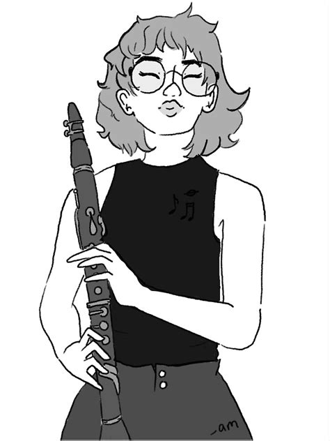 Clarinet Girl Sticker Sticker For Sale By Amahimahi Redbubble