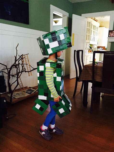 Homemade Minecraft Creeper Halloween Costume Minecraft Creeper Halloween Costume Minecraft