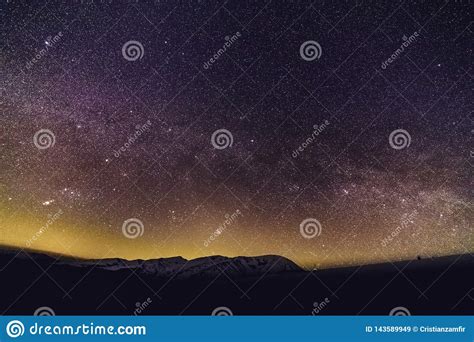 The Milky Way Galaxy And Stars In The Beautiful Night Sky
