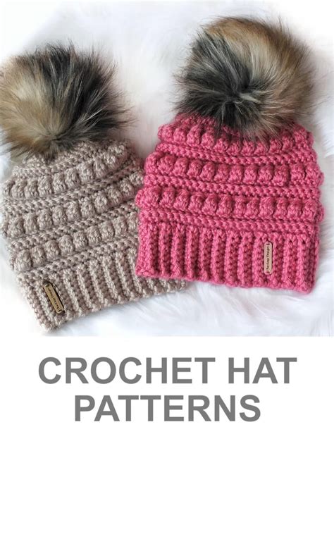 Easybeginner Crochet Hat Patterns Instant Download Theeasydesign Easy