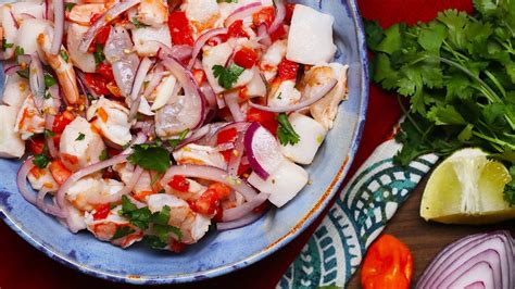 Shrimp And Sea Bass Ceviche Recipe Youtube
