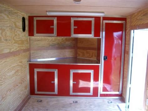 V Nose Enclosed Trailer Cabinets