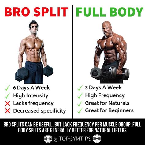 Top Gym Tips Di Instagram Bro Split Vs Full Body🏋🏻‍♀️ By Topgymtips