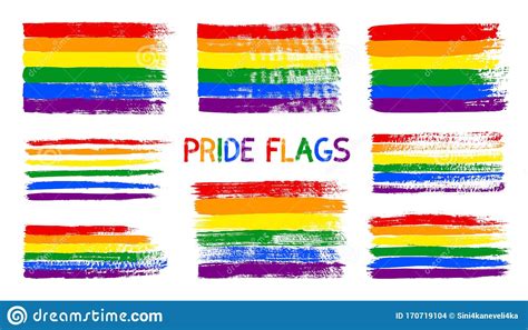 grunge lgbt pride flag abstract rainbow flag texture hand drawn with a ink vector multicolored