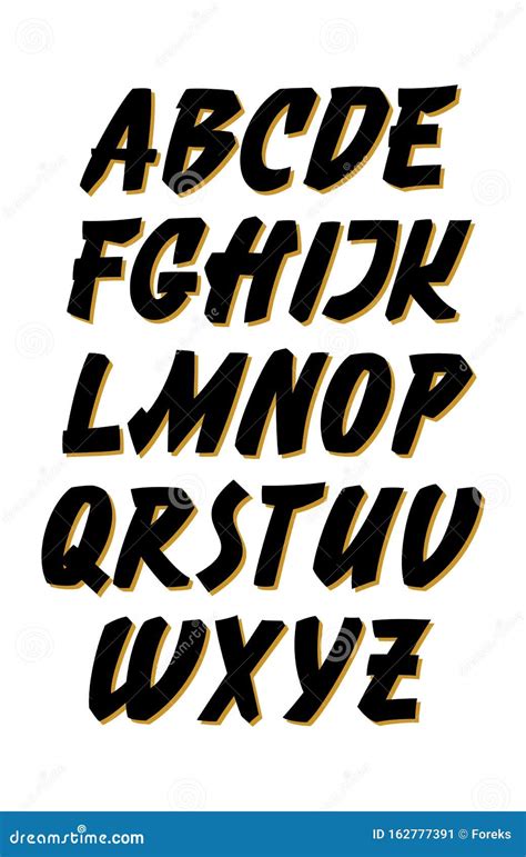 Retro Calligraphy Hand Lettering Font Vector Alphabet Stock Vector