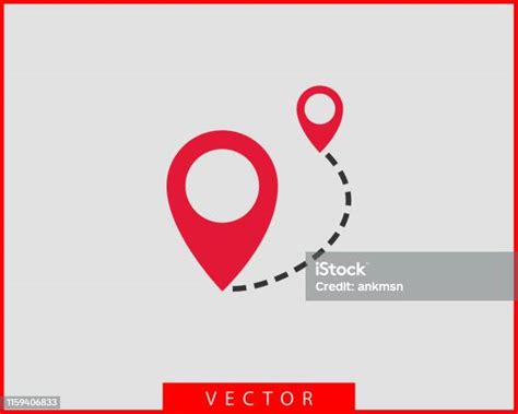 Ikon Peta Penunjuk Penanda Sematkan Ikon Vektor Lokasi Simbol Navigasi