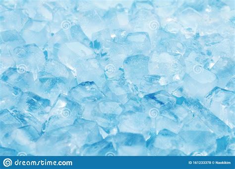 Winter Blue Ice Cube Texture Or Natural Cold Background Stock Photo